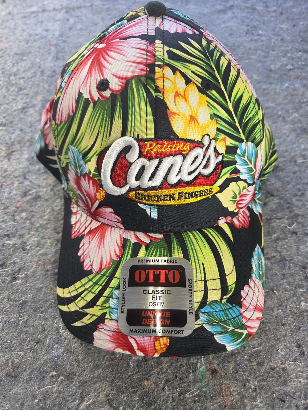 Raising Cane’s Chicken Fingers Tropical Floral Snapback Hat OTTO OSFM